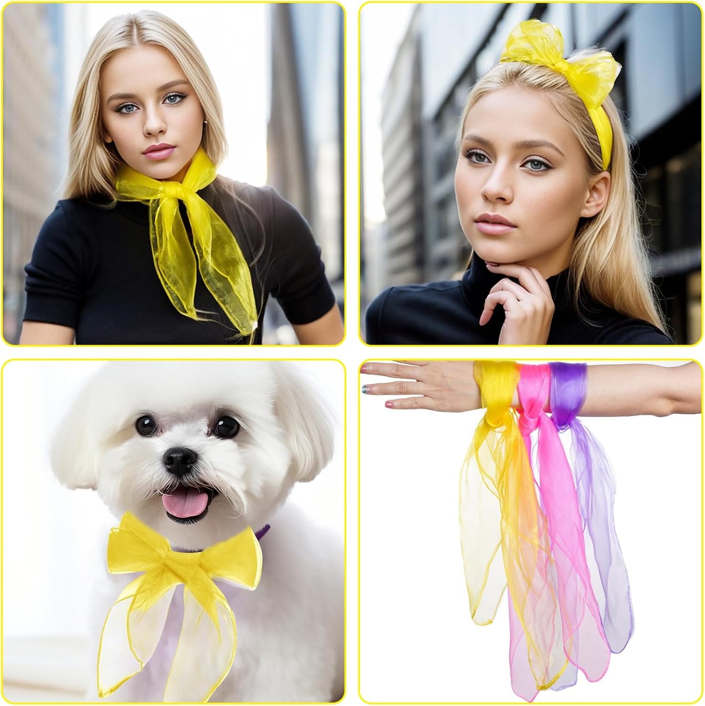 12Pcs Square Juggling Silk Dance Scarves Magic Tricks Performance Props Accessories Movement Scarves Rhythm Band Scarf