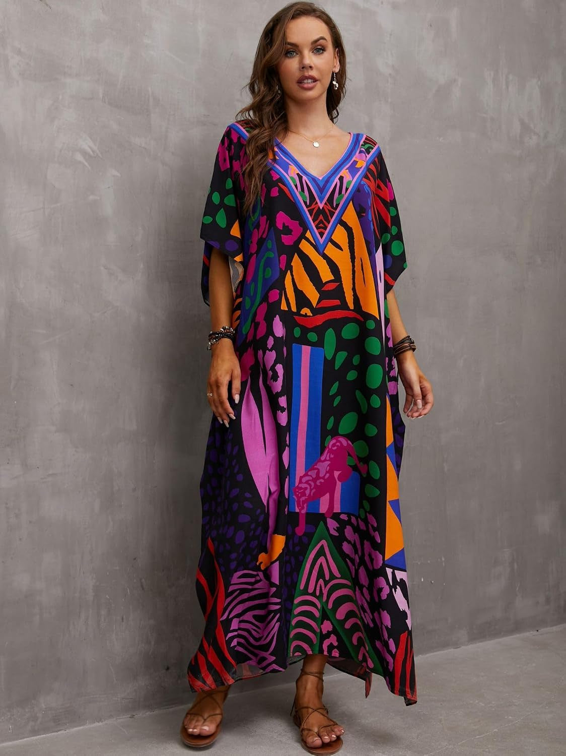 Kaftan Dresses for Women plus Size Bathing Suit Cover up Caftan Maxi Beach Dresses