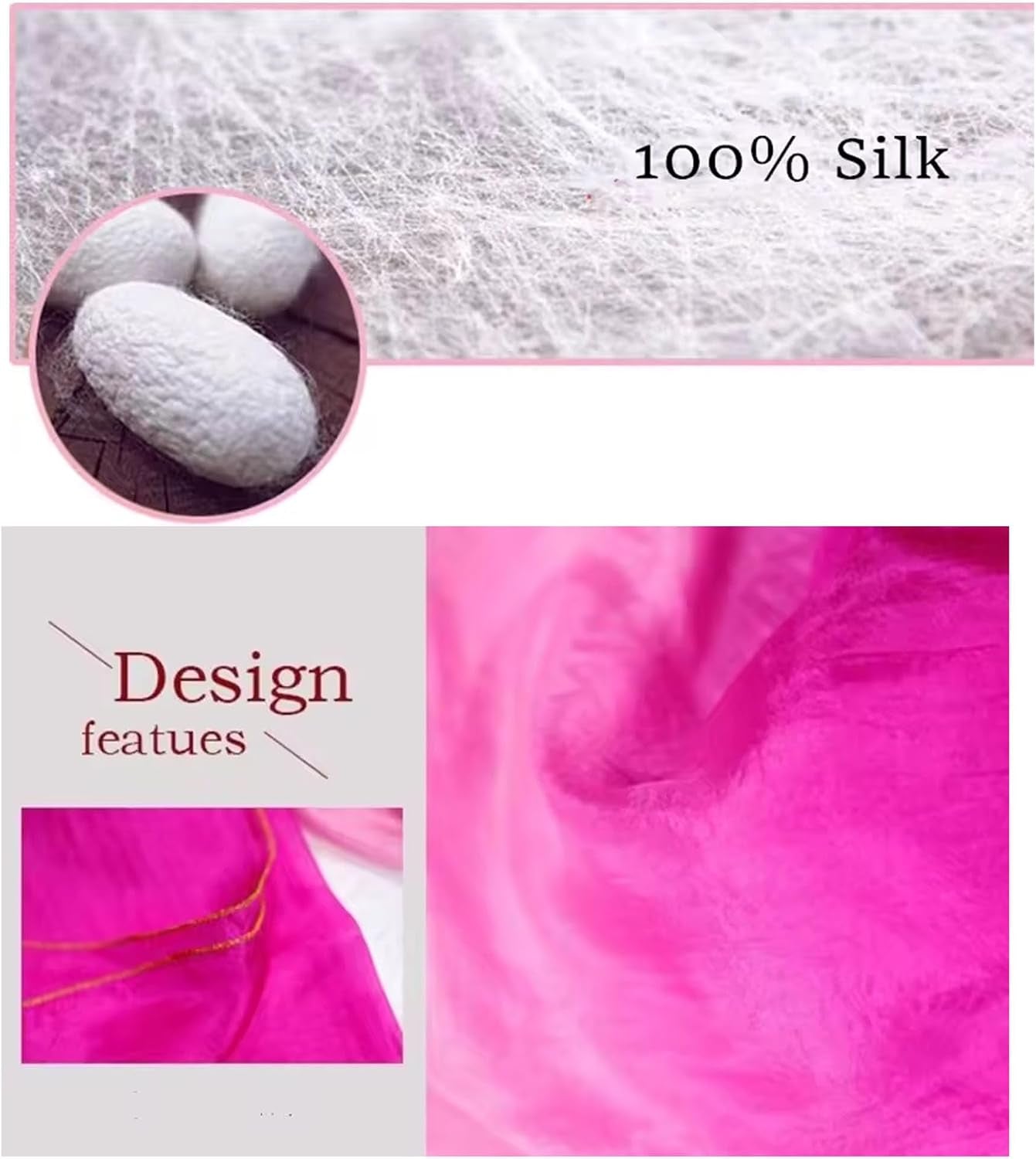 8Mm Hand-Made Belly Dance Silk Scarf Veils for Women Gradual Colors 98"X45"