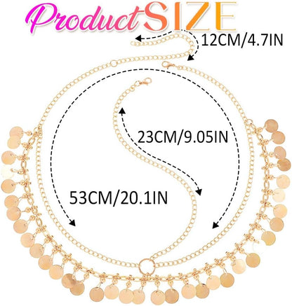 Sequin Boho Head Chain Jewelry Gold Headpiece Hair Chains Festival Costume Headband Hair Accessories for Women