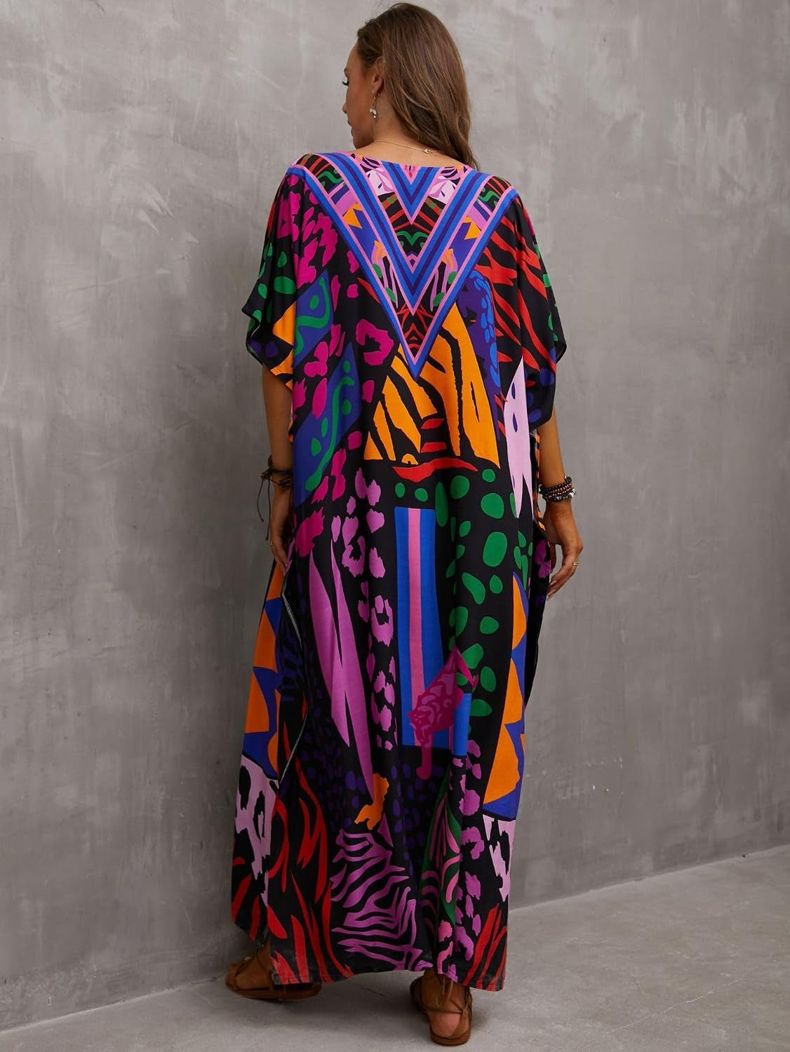 Kaftan Dresses for Women plus Size Bathing Suit Cover up Caftan Maxi Beach Dresses