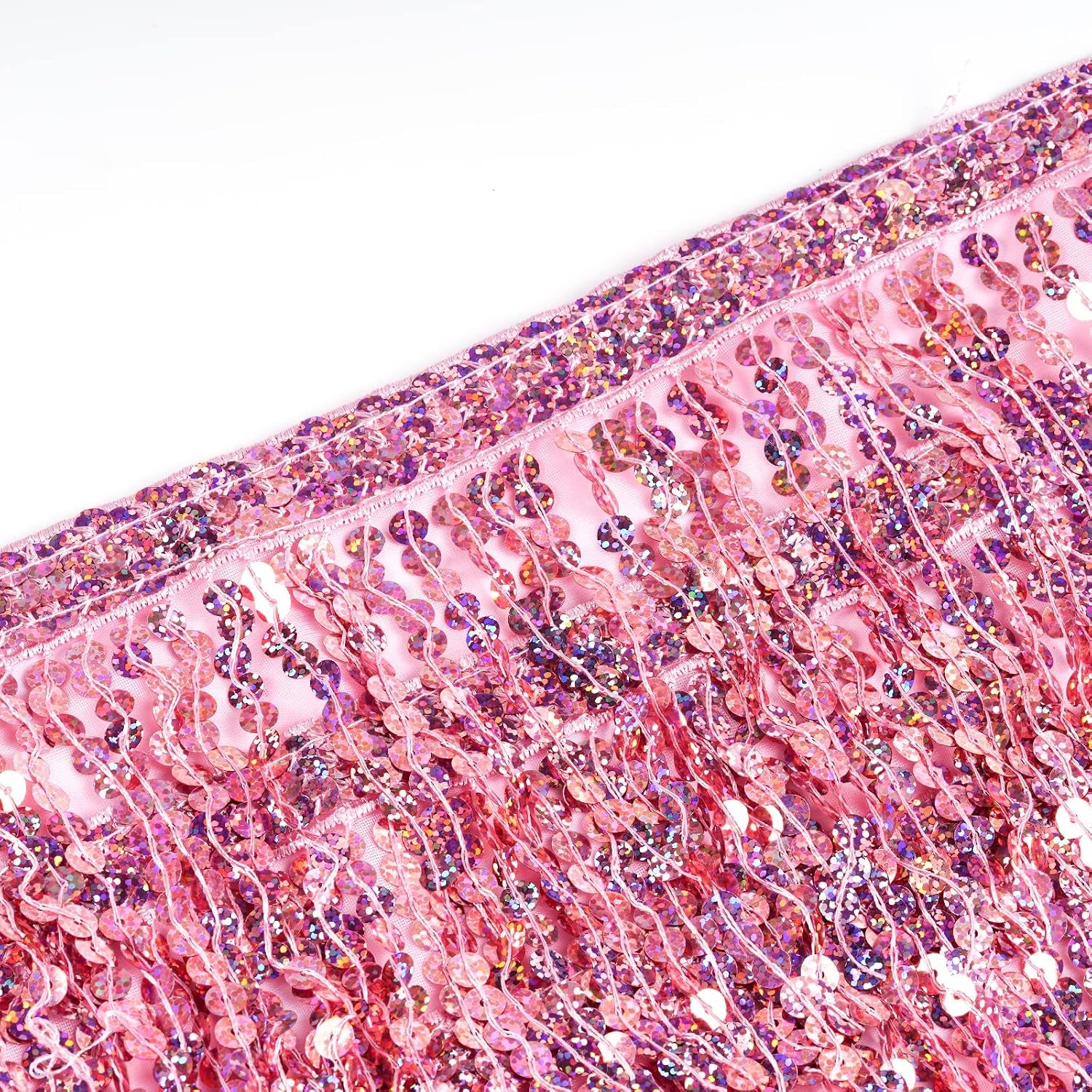 Belly Dance Hip Scarf Sequin Tassel Skirt Wrap Sparkly Rave Costume for Women